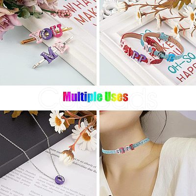 Spray Painted Zinc Alloy Slide Charms ALRI-WH0005-13B-1