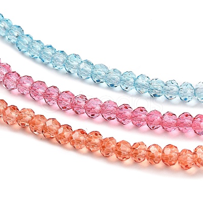 Transparent Painted Glass Beads Strands LS-DGLA-A034-T1mm-A11-1