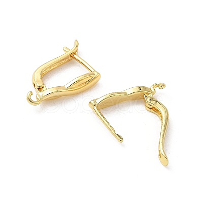 Brass Hoop Earring Findings KK-G536-07G-1
