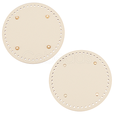 PU Leather Flat Round Bag Bottom FIND-PH0016-001I-1