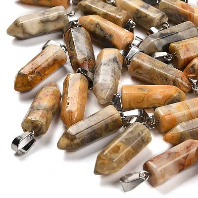 Natural Crazy Agate Pendants G-Z067-07P-19-1