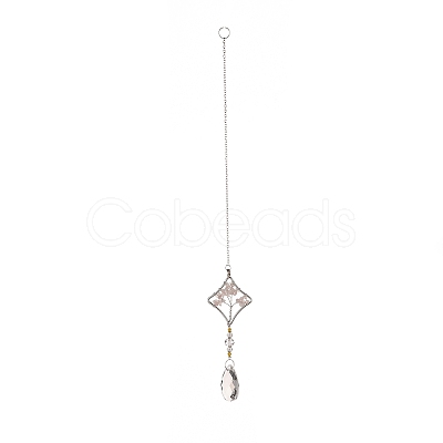 Teardrop Acrylic Beads Big Pendant Decorations LS-HJEW-D029-01P-D-1