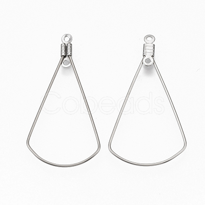 Tarnish Resistant 304 Stainless Steel Wire Pendants STAS-T051-004-1