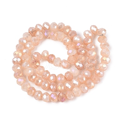 Dyed Crackle Imitation Jade Glass Beads Strands EGLA-Q131-02B-07-1
