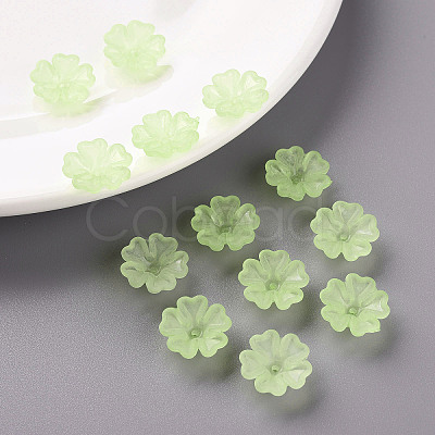 Transparent Frosted Acrylic Bead Caps X-MACR-S371-04A-728-1