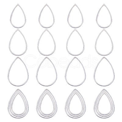 60Pcs 3 Sizes 304 Stainless Steel Linking Ring STAS-SC0007-44-1