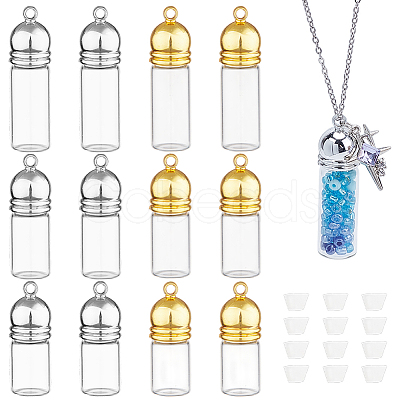 10Pcs 5 Styles Glass Pendants GLAA-NB0001-76-1