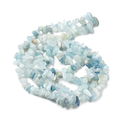 Natural Aquamarine Chip Beads Strands X-G-L154-19-1