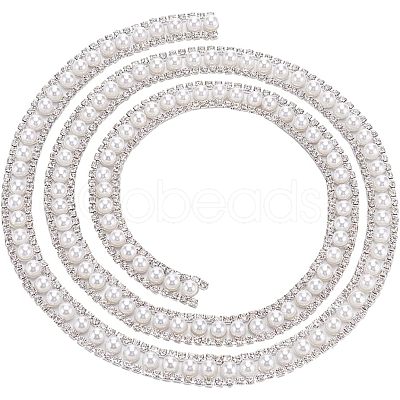 Double Rows Alloy Rhinestone Cup Chain FIND-NB0002-71-1