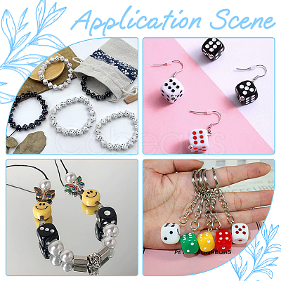 210Pcs 3 Colors Acrylic Beads FIND-HS0001-45-1