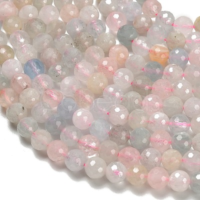 Natural Morganite Beads Strands G-H329-F01-6mm-1