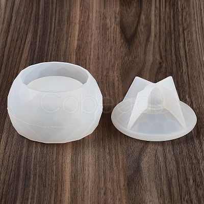 Faceted Hexagon DIY Candle Cup Silicone Molds DIY-Q037-09B-1