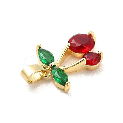 Brass Cubic Zirconia Pendants X-KK-I695-067G-1