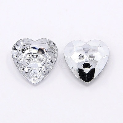 Acrylic Rhinestone Buttons X-BUTT-J007-01-C-1