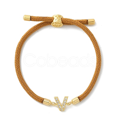 Adjustable Nylon Cord Bracelets LS-BJEW-C096-01G-22-1