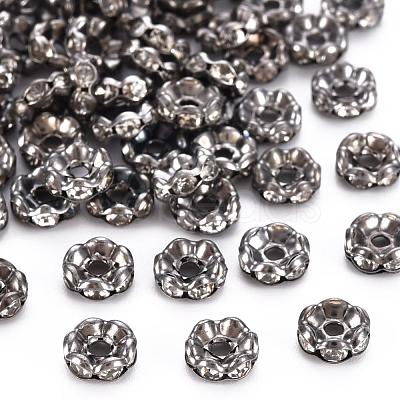 Iron Rhinestone Spacer Beads RB-A007-6MM-B-1