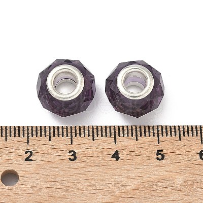 Handmade Glass European Beads X-GPDL25Y-07-1