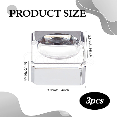 Glass Crystal Ball Display Pedestals AJEW-WH0314-623-1