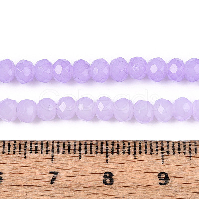 Baking Paint Imitation Jade Glass Bead Strands X-DGLA-A034-J8MM-A50-1