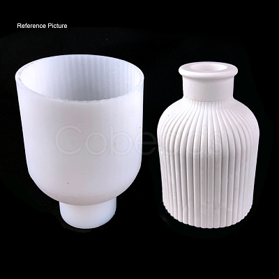 DIY Grooved Column Vase Silicone Molds DIY-E047-01-1