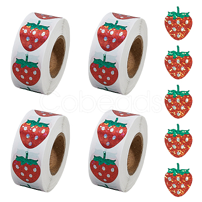 4Rolls Coated Paper Self-adhesive Stickers Roll STIC-FH0001-27B-1