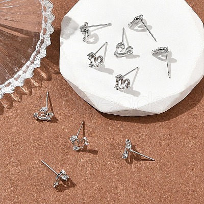 SHEGRACE Brass Micro Pave Cubic Zirconia Stud Earring XGRQ4N832-705P-1
