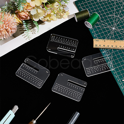 4Pcs Acrylic Rounded Edge Measuring Tools AJEW-CL0002-18-1