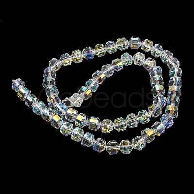 Electroplate Glass Beads Strands EGLA-C003-04-1