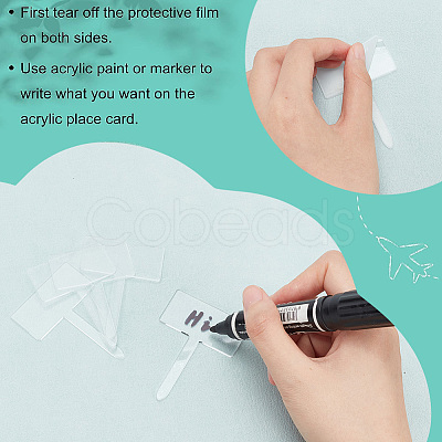 24Pcs Acrylic Blank Plant Labels AJEW-FG0003-18-1
