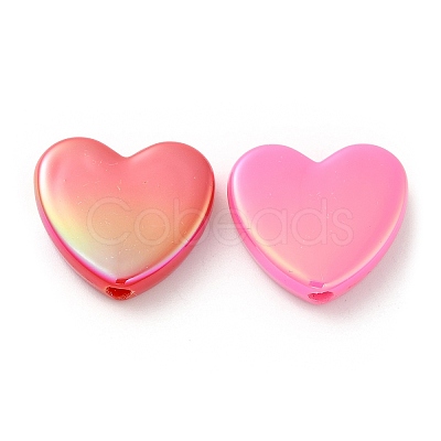 UV Plating Opaque Acrylic Beads X-SACR-L005-07-1