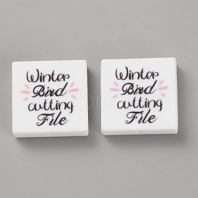 Square Food Grade Eco-Friendly Silicone Focal Beads LS-SIL-SZC0005-21A-03-1