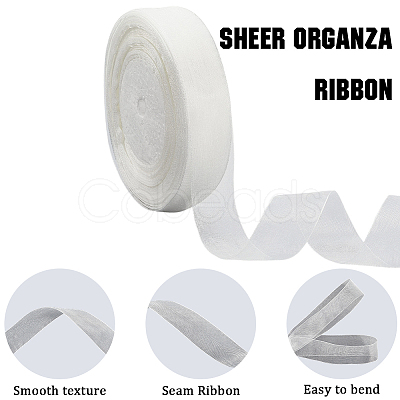 1 Rolls Sheer Organza Ribbon SRIB-CY0001-22A-03-1