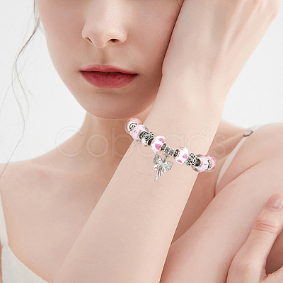 120Pcs Resin European Beads RPDL-PA0001-02-1