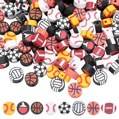 160Pcs 8 Style Handmade Polymer Clay Beads CLAY-SC0001-59-1
