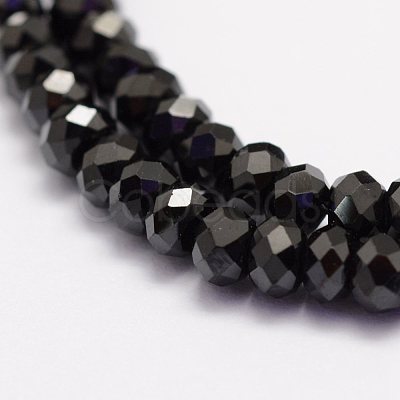 Natural Black Spinel Beads Beads Strands G-F460-19-1