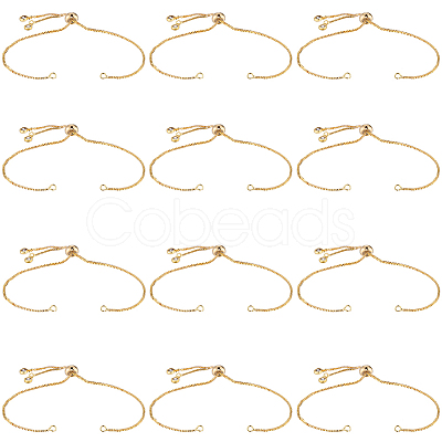 32Pcs Rack Plating Adjustable Brass Slider Bracelet Making KK-SP0001-78G-1