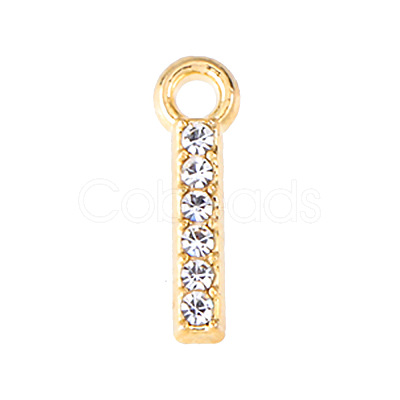 Golden Tone Alloy Rhinestone Pendants PW-WGCC773-09-1