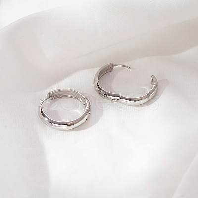 304 Stainless Steel Huggie Hoop Earrings QV2098-2-1