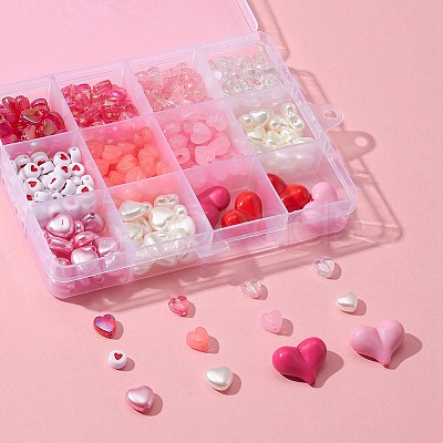 376Pcs 12 Style Transparent & Opaque & Imitation Jelly Acrylic & ABS Plastic Imitation Pearl Beads DIY-FS0003-34-1