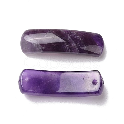 Natural Amethyst Connector Charms G-D460-02F-1