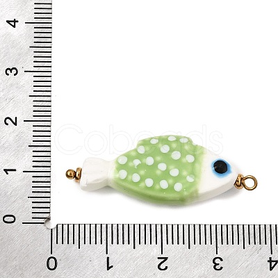 Handmade Porcelain with 304 Stainless Steel Pendants SA-CBA2018-05G-03-1