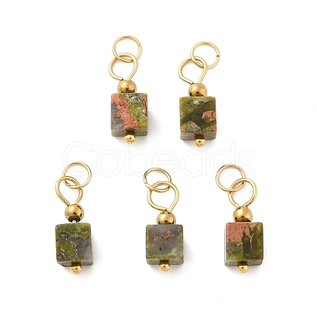 Natural Unakite Pendants STAS-Z129-01G-04-1
