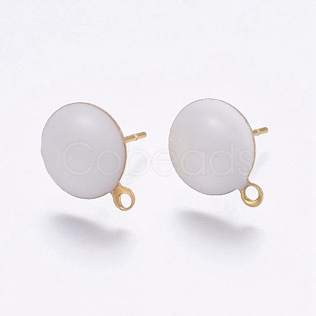 Ion Plating(IP) 304 Stainless Steel Stud Earring Findings X-STAS-P203-A06-02-1