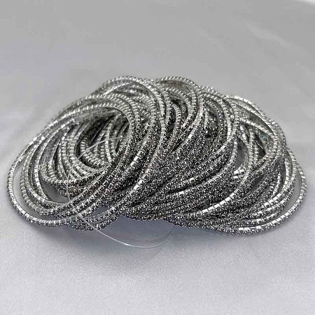 Brass Rhinestone Tennis Bracelets WG6EB7A-11-1