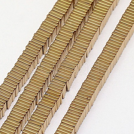 Electroplate Non-magnetic Synthetic Hematite Heishi Beads Strands X-G-J171A-4x4mm-06-1
