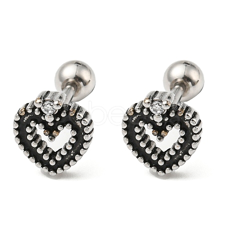 304 Stainless Steel Stud Earrings EJEW-Z034-13AS-1