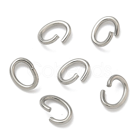 Tarnish Resistant Oval 304 Stainless Steel Open Jump Rings LS-STAS-R067-01-1