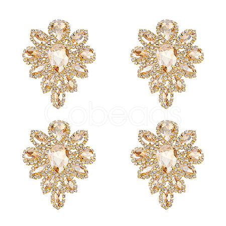 Teardrop Shape Alloy Rhinestone Appliques FIND-FG0002-19A-1