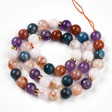 Natural Mixed Stone Beads Strands G-T140-8mm-15-1