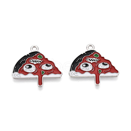 Halloween Theme Alloy and Enamel Pendants ENAM-T021-31H-01P-1